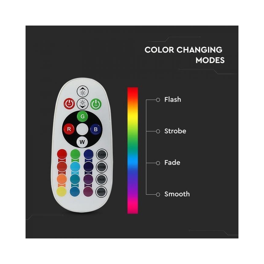 LED-pære dæmpbar RGB-farver E14/3,5W/230V 6400K + fjernbetjening