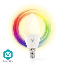 LED-pære dæmpbar RGB-farver E14/4,9W/230V Wi-Fi 2700-6500K