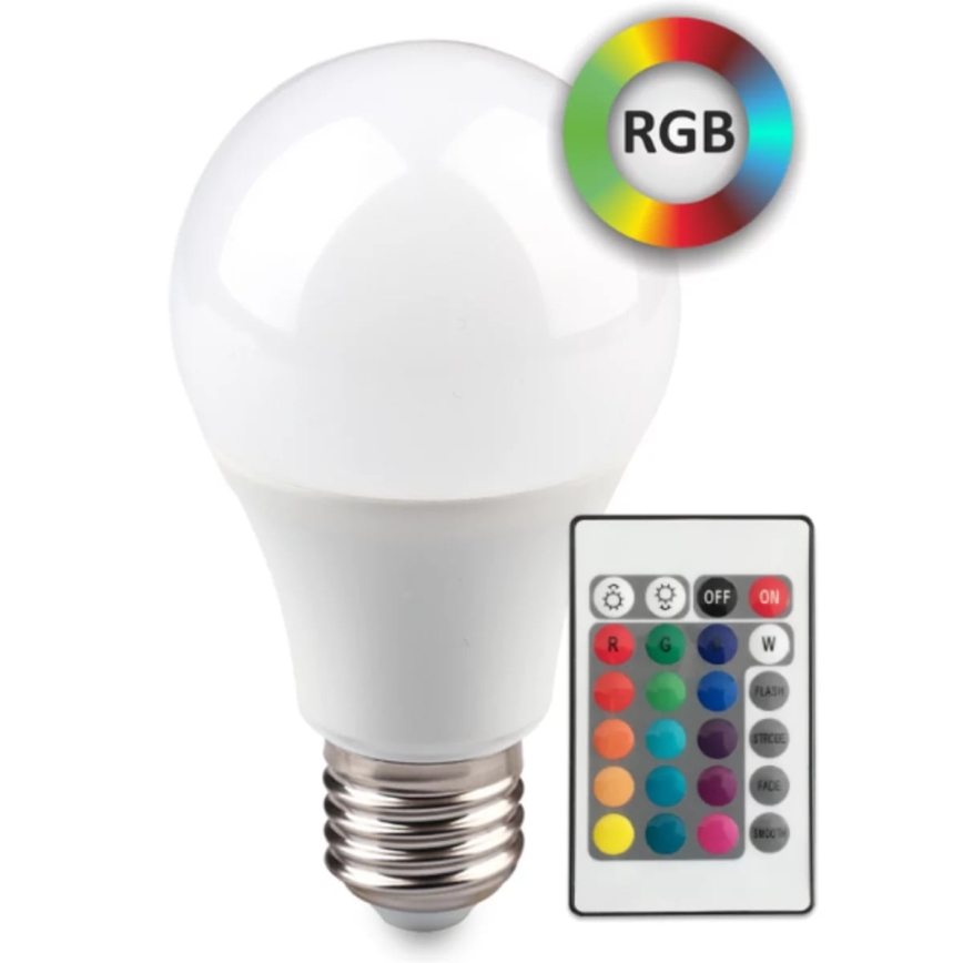 LED-pære dæmpbar RGB-farver E27/6W/230V 3000K