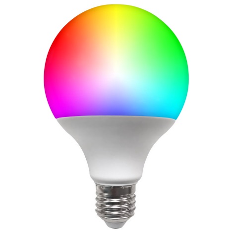 LED-pære dæmpbar RGB-farver G95 E27/9W/230V