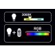 LED-pære dæmpbar RGB-farver G95 E27/9W/230V