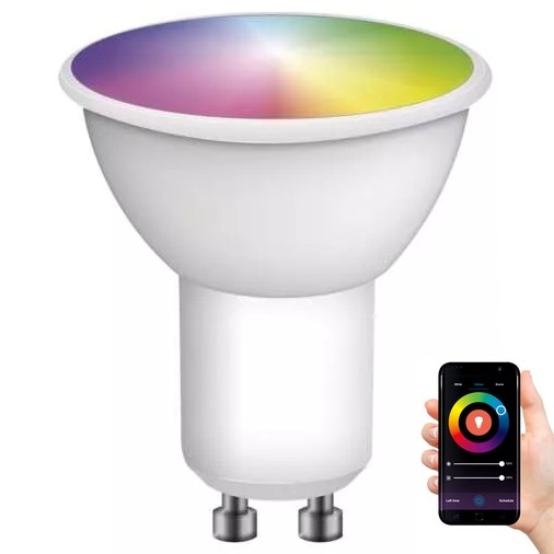 LED-pære dæmpbar RGB-farver GoSmart MR16 GU10/4,8W/230V 2700-6500K Tuya