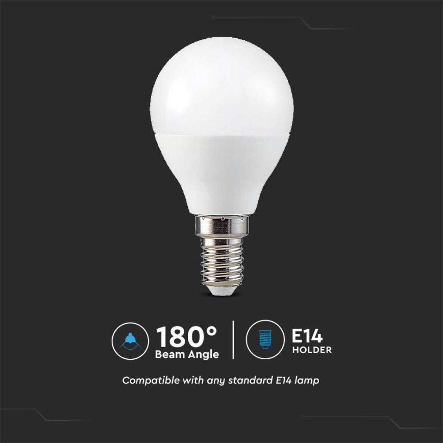 LED-pære dæmpbar RGB-farver P45 E14/4,8W/230V 3000K + fjernbetjening