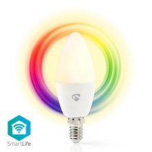 LED-pære dæmpbar RGB-farver SmartLife E14/4,5W/230V Wi-Fi