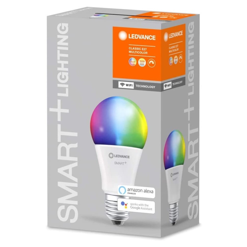 LED-pære dæmpbar RGBW-farver SMART+ E27/9W/230V 2700K-6500K Wi-Fi - Ledvance
