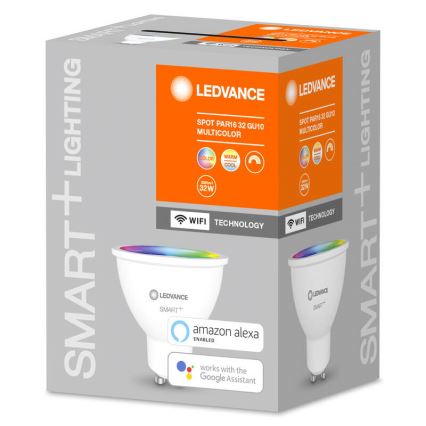 LED-pære dæmpbar RGBW-farver SMART+ GU10/5W/230V 2700K-6500K Wi-Fi - Ledvance