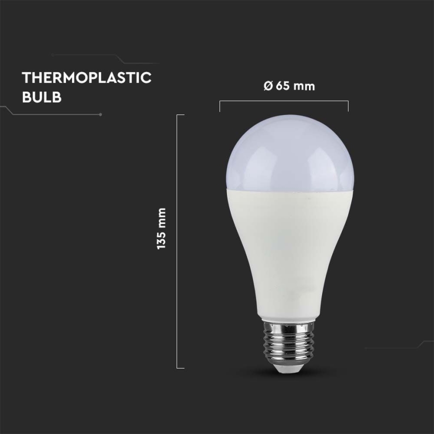 LED-pære dæmpbar SAMSUNG CHIP A65 E27/17W/230V 4000K