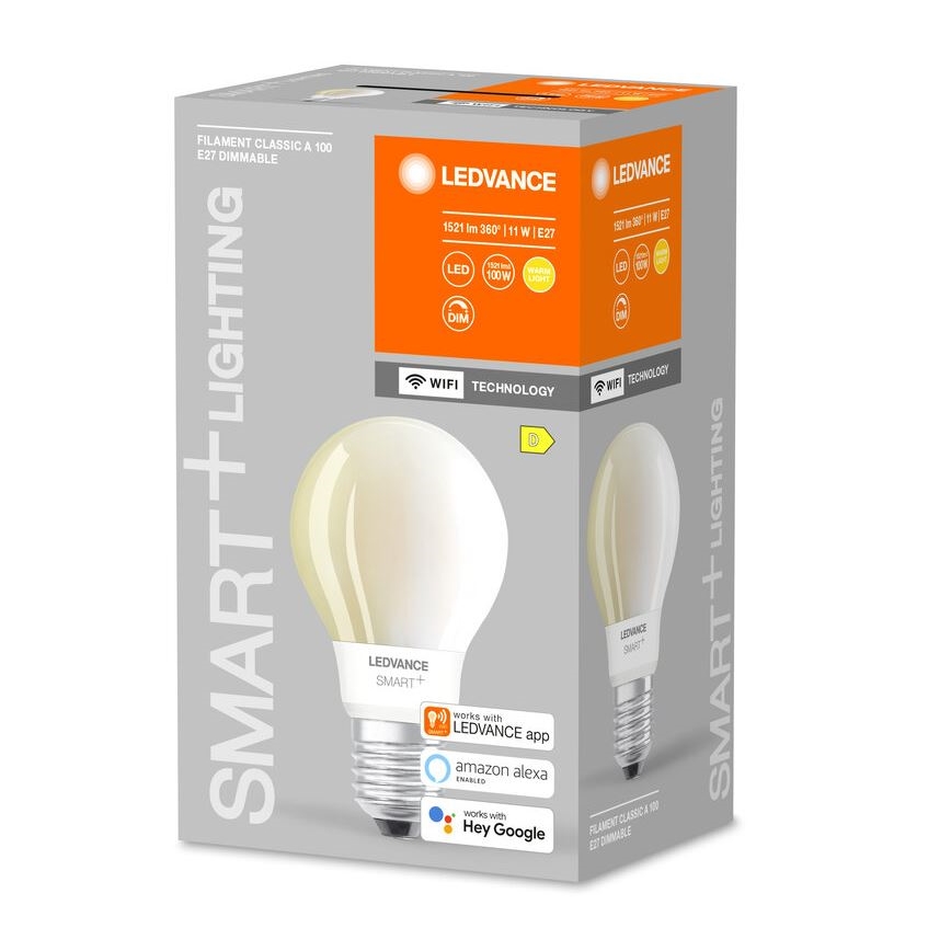 LED-pære dæmpbar SMART+ FILAMENT E27/11W/230V 2700K Wi-Fi - Ledvance
