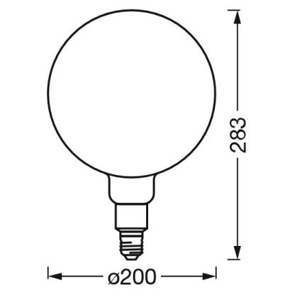 LED-pære dæmpbar SMART+ GLOBE G200 E27/6W/230V 2500K Wi-Fi - Ledvance