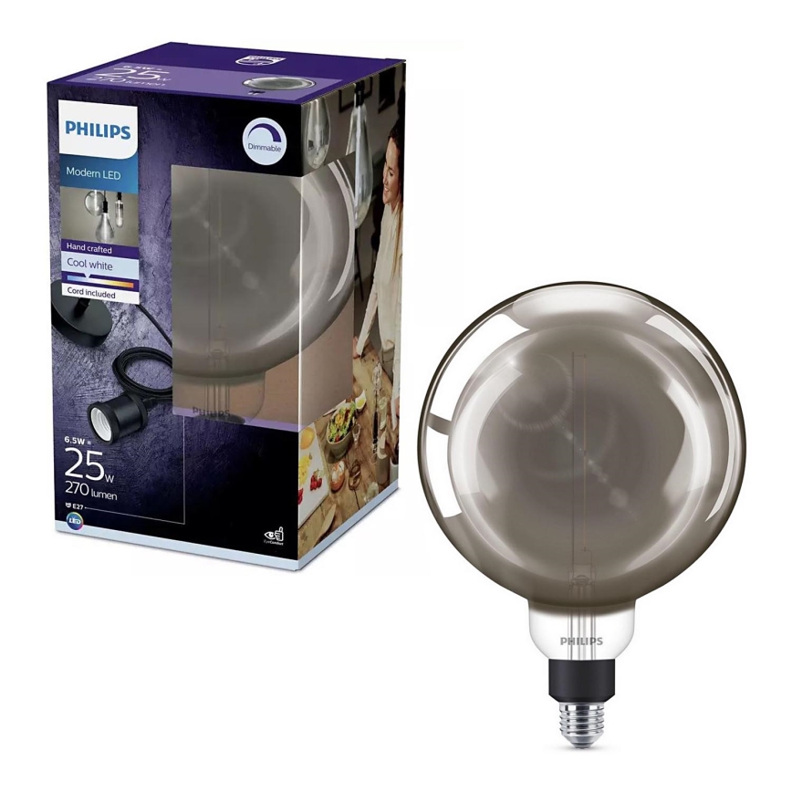 LED-pære dæmpbar SMOKY VINTAGE Philips E27/6,5W/230V 4000K