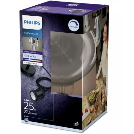 LED-pære dæmpbar SMOKY VINTAGE Philips E27/6,5W/230V 4000K