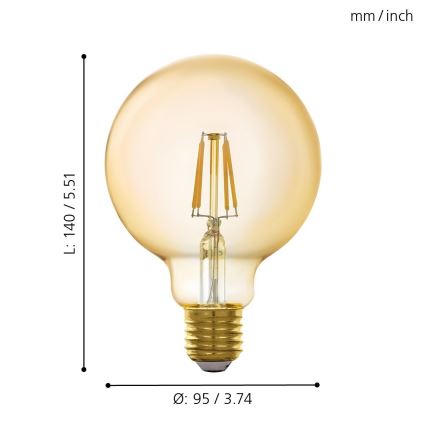 LED-pære dæmpbar E27/5,5W/230V 2200K - Eglo