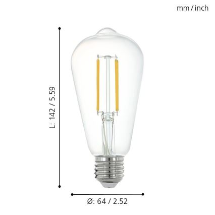 LED-pære dæmpbar E27/6W/230V 2700K - Eglo