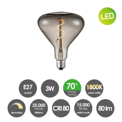 LED-pære dæmpbar VINTAGE EDISON E27/3W/230V 1800K