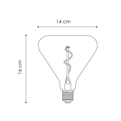 LED-pære dæmpbar VINTAGE EDISON E27/3W/230V 1800K