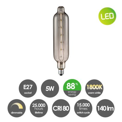 LED-pære dæmpbar VINTAGE EDISON E27/5W/230V 1800K