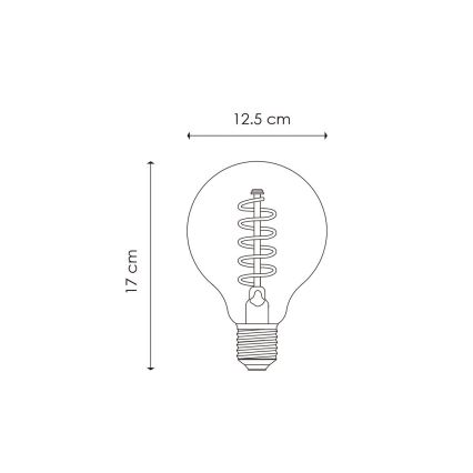 LED-pære dæmpbar VINTAGE EDISON G125 E27/4W/230V 2200K