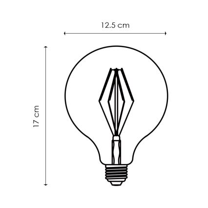 LED-pære dæmpbar VINTAGE EDISON G125 E27/4W/230V 2700K