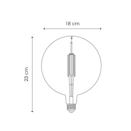 LED-pære dæmpbar VINTAGE EDISON G180 E27/4W/230V 2700K