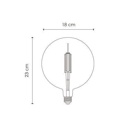 LED-pære dæmpbar VINTAGE EDISON G180 E27/4W/230V 2700K