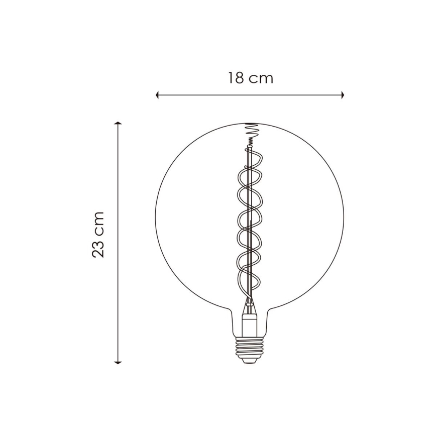 LED-pære dæmpbar VINTAGE EDISON G180 E27/6W/230V 1800K