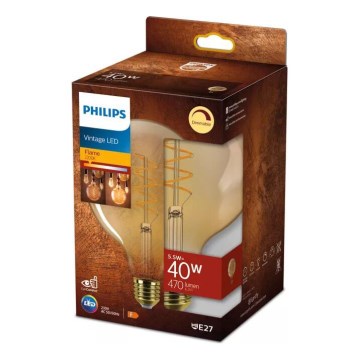 LED-pære dæmpbar VINTAGE Philips G125 E27/5,5W/230V 2200K