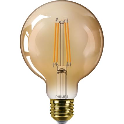 LED-pære dæmpbar VINTAGE Philips G95 E27/7W/230V 1800K