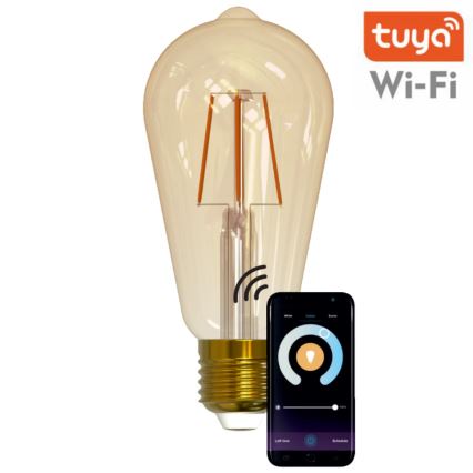 LED-pære dæmpbar VINTAGE ST64 E27/5,5W/230V 1800-2700K Wi-fi Tuya