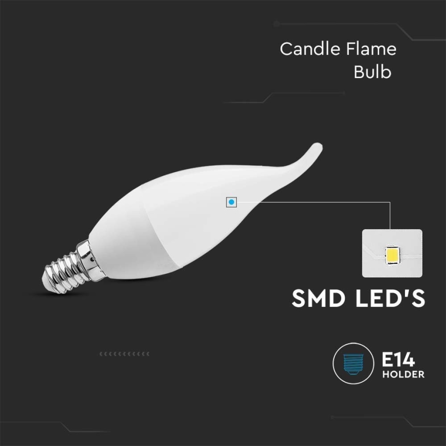 LED-pære E14/3,7W/230V 3000K