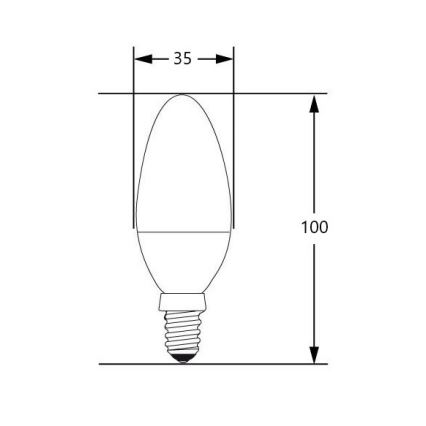 LED-pære E14/4W/230V 2700-3000K