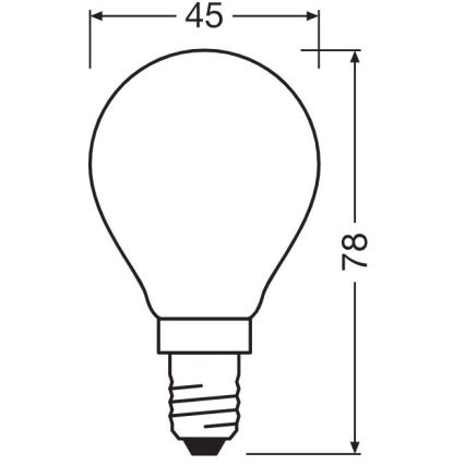 LED-pære E14/5,5W/230V 2700K - Osram