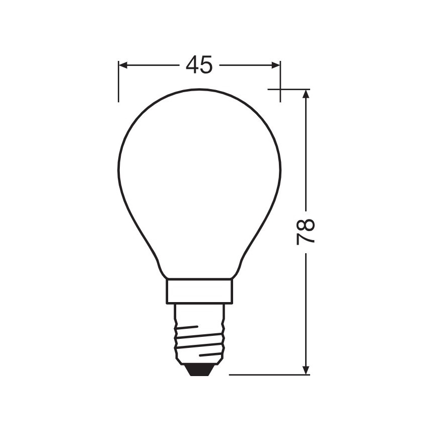 LED-pære E14/5,5W/230V 2700K - Osram