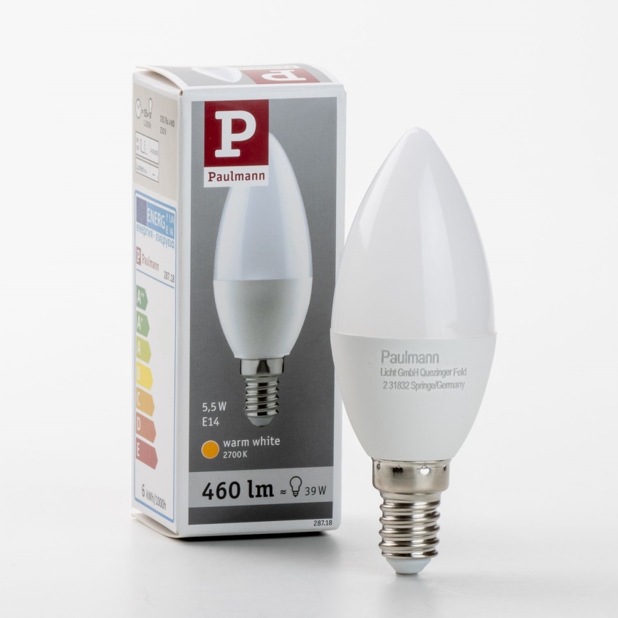 LED-pære E14/5,5W/230V 2700K - Paulmann 28718