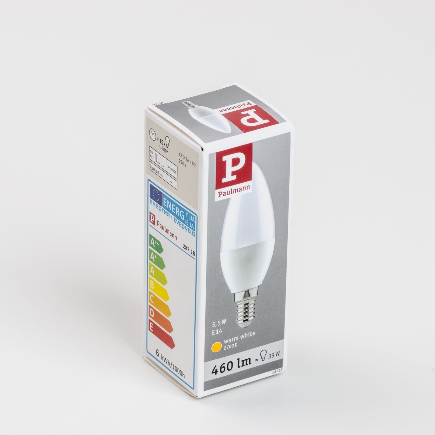 LED-pære E14/5,5W/230V 2700K - Paulmann 28718