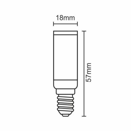 LED pære E14/5W/230V 2800K