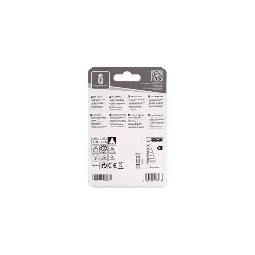 LED-pære E14/6W/230V 3000K - Aigostar
