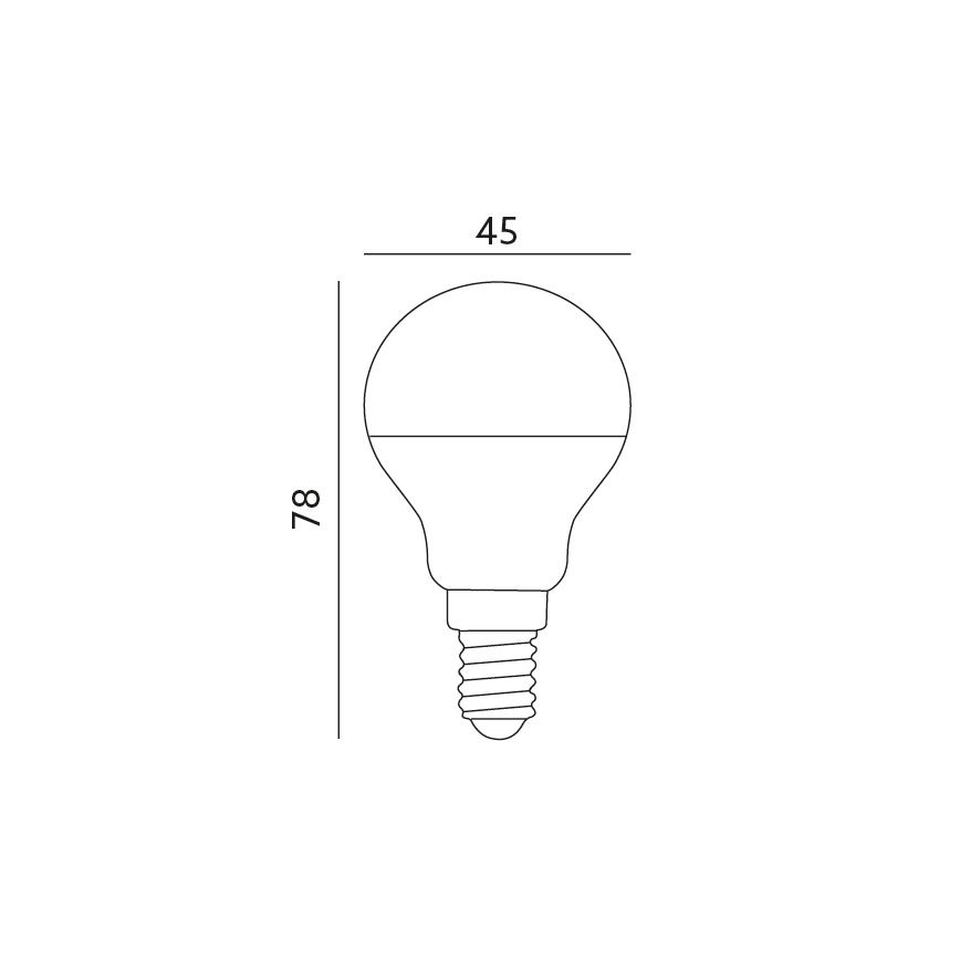LED pære E14/7W/230V 3000K 525lm