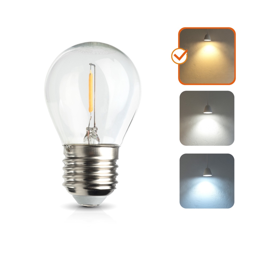 LED-pære E27/1,3W/230V 3000K
