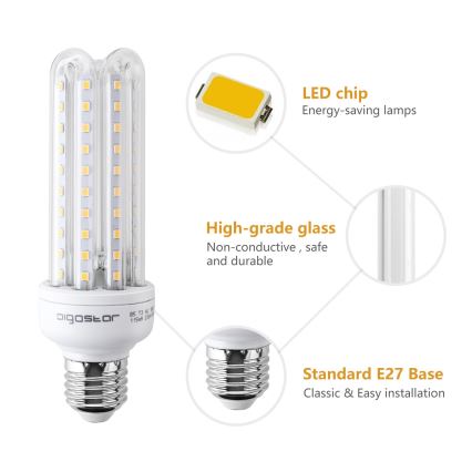 LED-pære E27/15W/230V 3000K - Aigostar