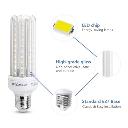 LED-pære E27/15W/230V 6500K - Aigostar