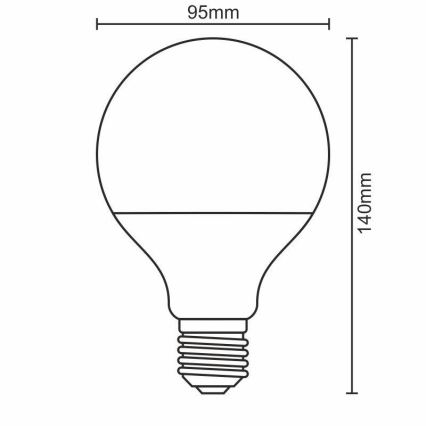 LED pære E27/18W/165-265V 3000K