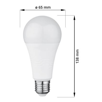 LED-pære E27/18W/230V 6000K 2000 lm