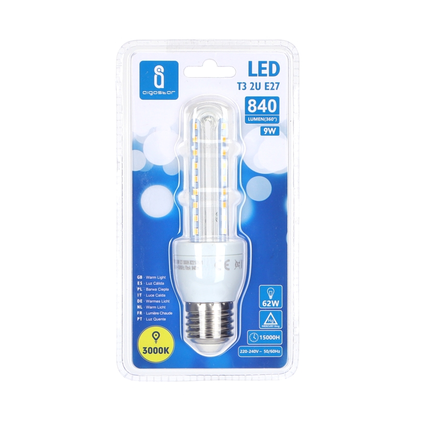LED-pære E27/9W/230V 3000K - Aigostar
