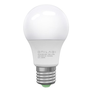 LED-pære ECOLINE A60 E27/10W/230V 3,000K - Brilagi