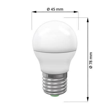 LED-pære ECOLINE G45 E27/7W/230V 3,000K - Brilagi