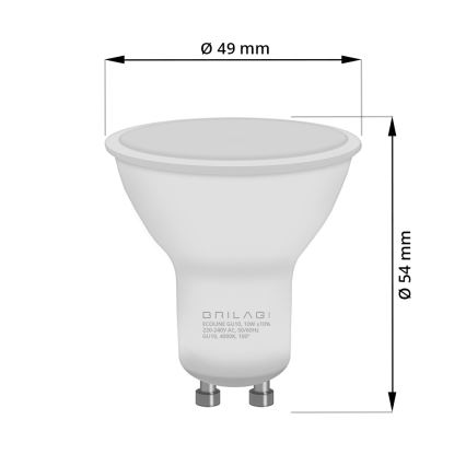 LED-pære ECOLINE GU10/6W/230V 4,000K - Brilagi