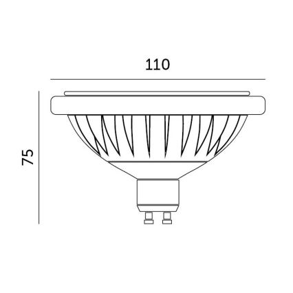 LED-pære ES111 GU10/15W/230V 4000K