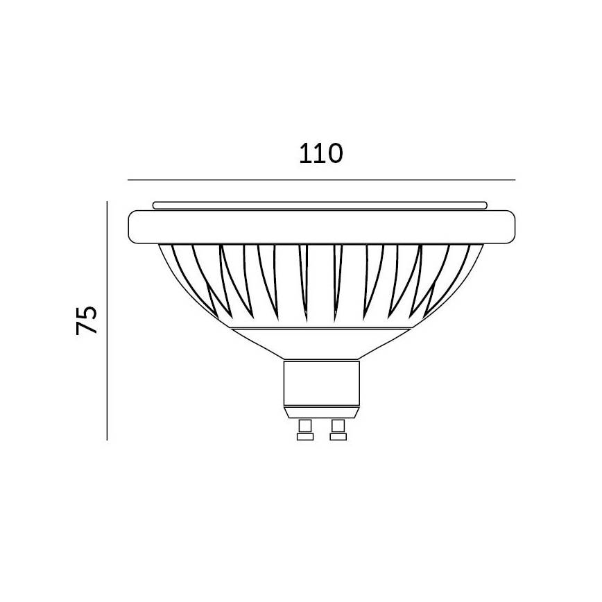 LED-pære ES111 GU10/15W/230V 4000K