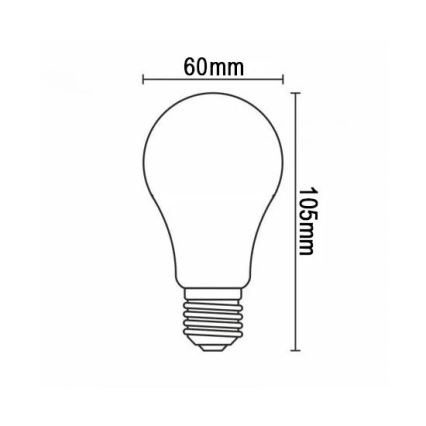 LED-pære FILAMENT A60 E27/12W/230V 330° 3000K
