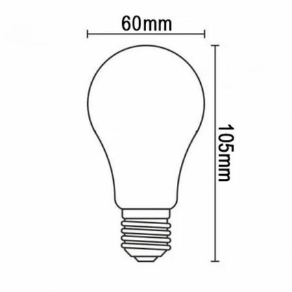 LED-pære FILAMENT A60 E27/12W/230V 330° 4000K